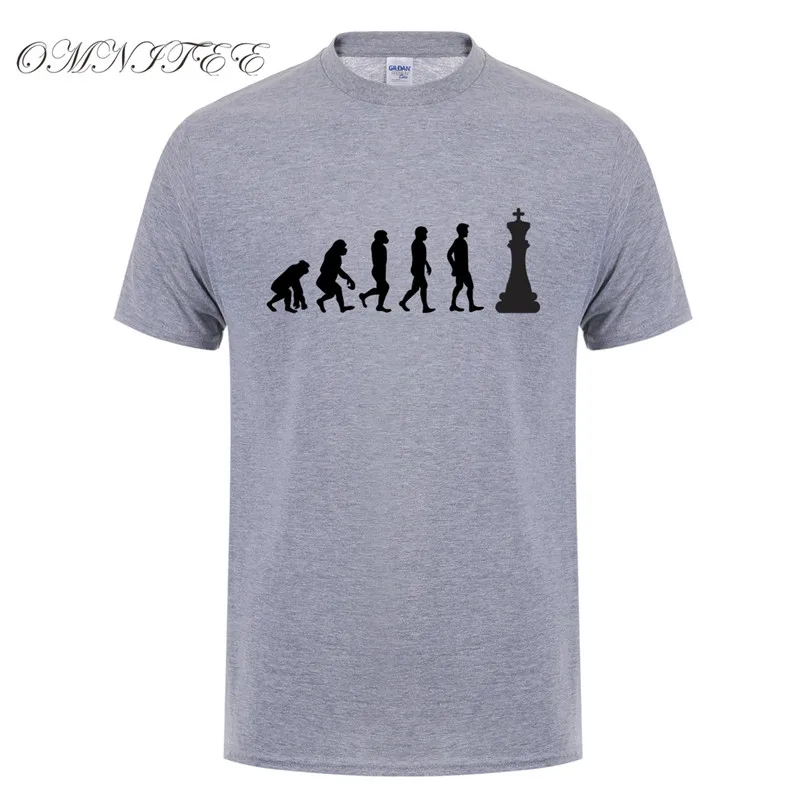 Модная новая футболка для игры в шахматы Мужская хлопковая с коротким рукавом