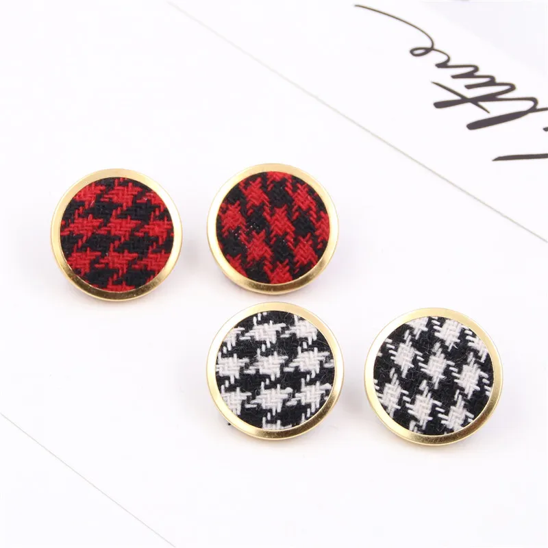 1 пара новые классические сережки гвоздики круглой формы на пуговицах для женщин