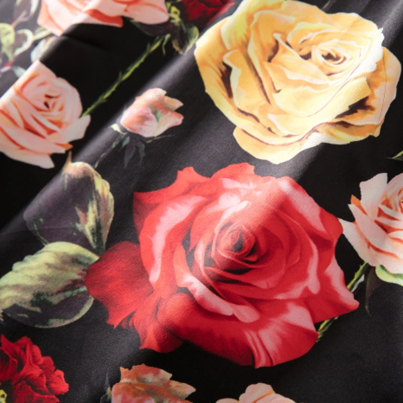 Осеннее красивое платье с цветочным принтом для женщин модное