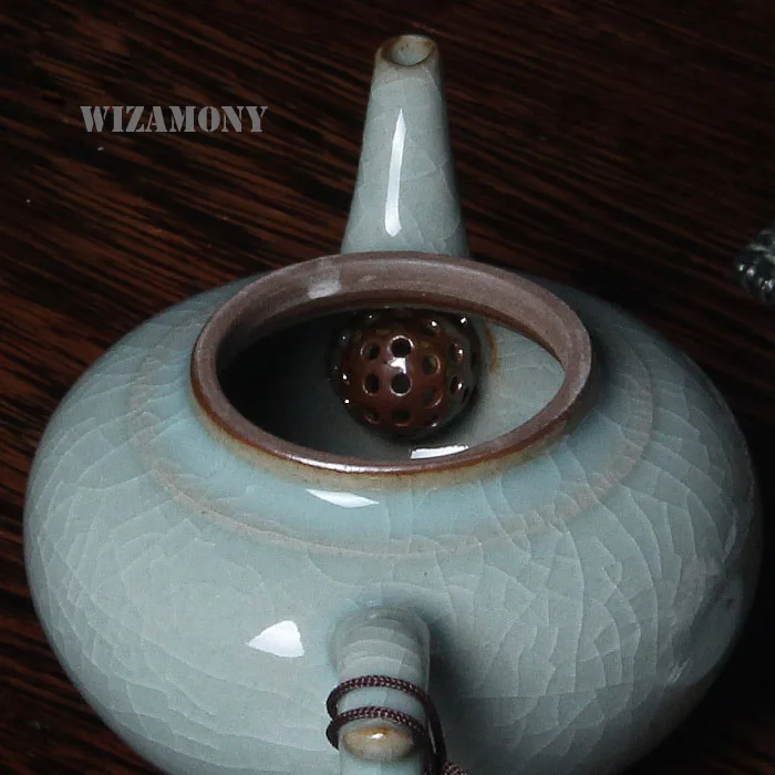 218 мл глазурь с трещинами Brother печь Longquan Celadon специальный чайник Zisha Керамика