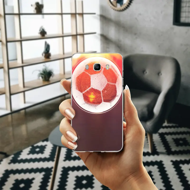 Как Футбол футбольное поле для Coque Samsung Galaxy J1 J2 J3 J5 J7 A3 A5 A7 2016 2017 крышка пластичный