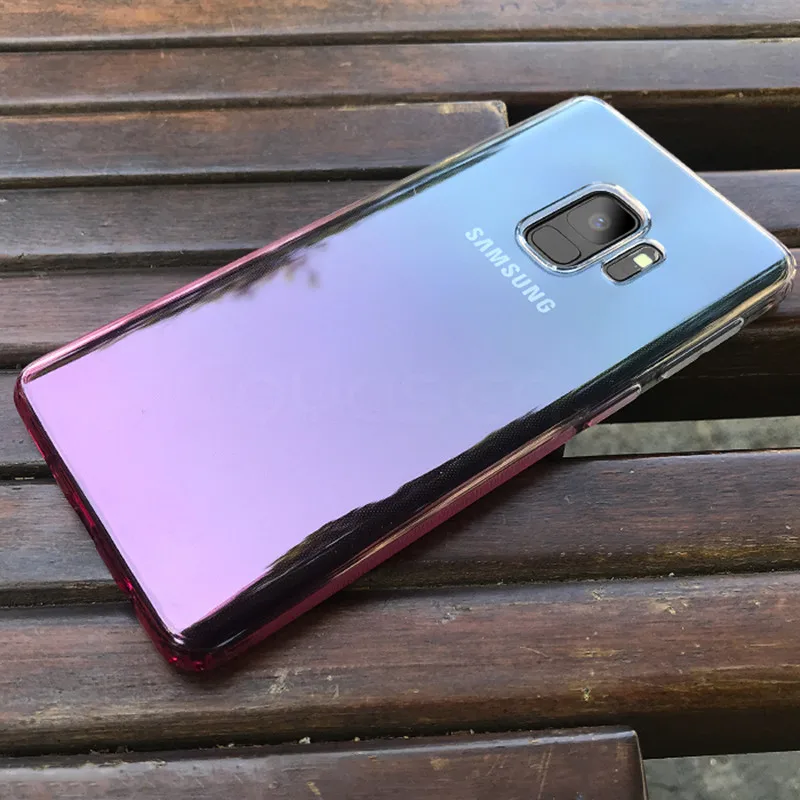 Gradient Colorful Cases For Samsung Galaxy S9 S8 Plus Note 8 A7 A5 A3 2017 Soft TPU Protective Shell |