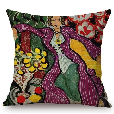 Henri Matisse мастерски танцовщица со шляпой радость жизни украшение дома Художественный Диванный чехол для подушки льняная наволочка