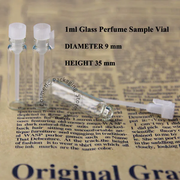 300 шт. оптовая продажа стеклянная фотография 1 мл мини-емкость 1/10 унций для