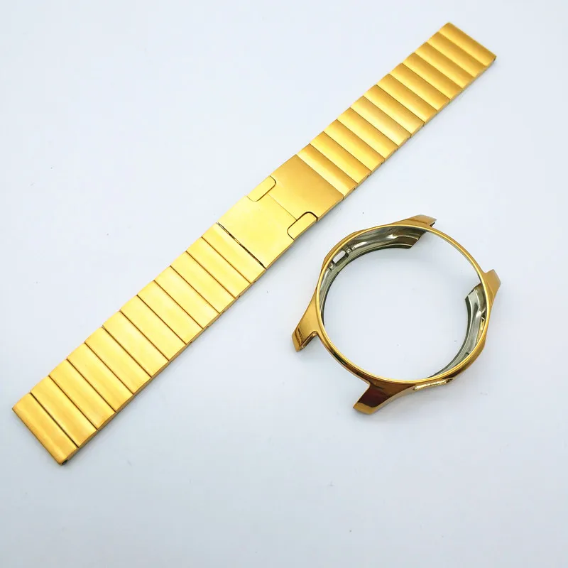 Watchband with Case Новейшие часы Смарт Браслет для samsung Galaxy Watch 46mm Шестерни S3 Frontier ссылка Нержавеющая сталь ремень с TPU чехол Чехол для часов - Цвет ремешка: Watchband with Case