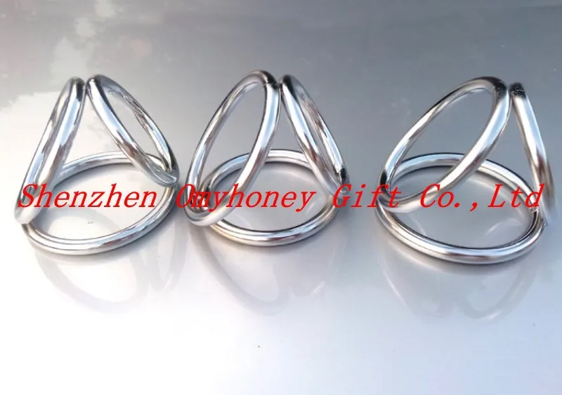 Нержавеющая сталь ручной полированный петух кольцо для полового члена 3 шт