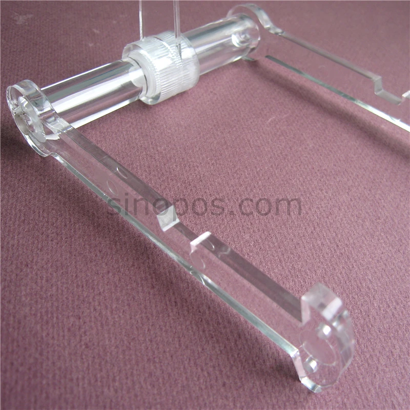 Регулируемая подставка для демонстрации тарелок из прозрачного пластика