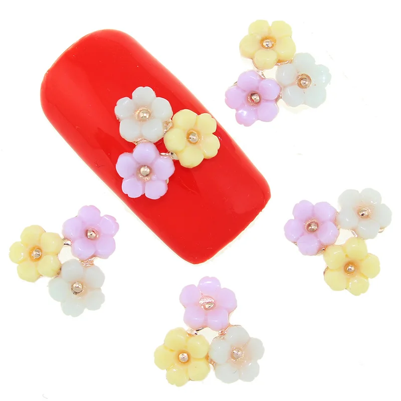 3D сплав Дизайн ногтей 10 шт./лот 3 цветов для Красочные Маникюр Интимные аксессуары