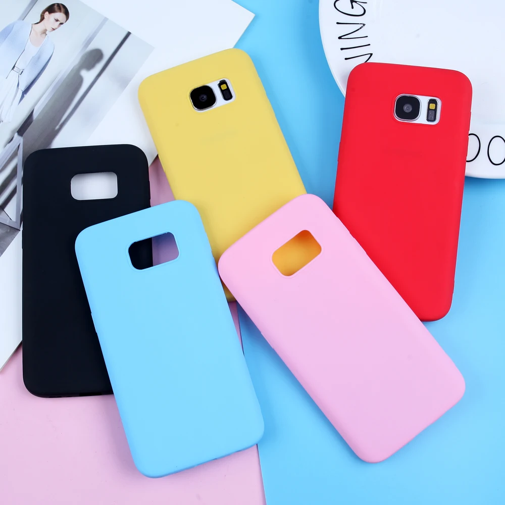 Чехол конфетного цвета для Samsung Galaxy A7 2018 S10 плюс Lite S8 S9 силиконовый чехол iPhone X XR XS Max
