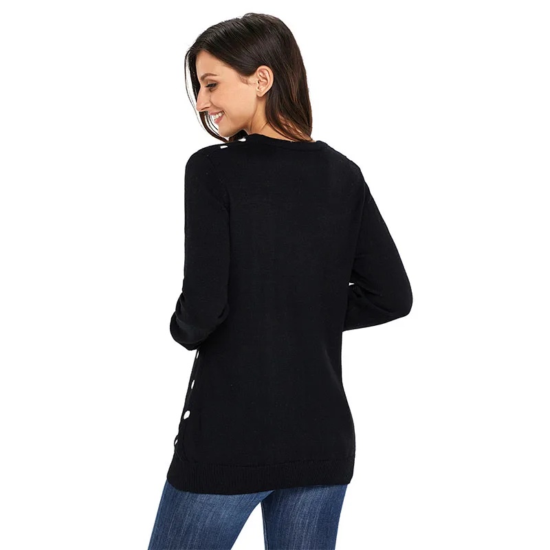 SUNNOW новый женский свитер Дамский принт свитера Рождественский теплый джемпер