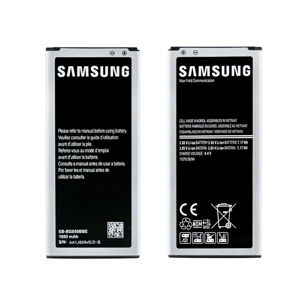 

Original Battery EB-BG850BBE For Samsung Galaxy Alpha SM-G850F G850M G850T G850Y 1860mAh Li-ion Replacement Battera with NFC