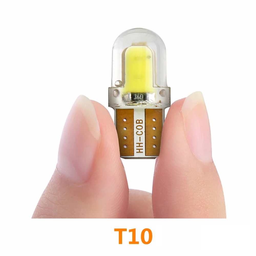 T10 COB без ошибок w5w СИД 194 CANBUS кремнезема Авто зазор лампы 8SMD 12V 3W 180LM 6500k