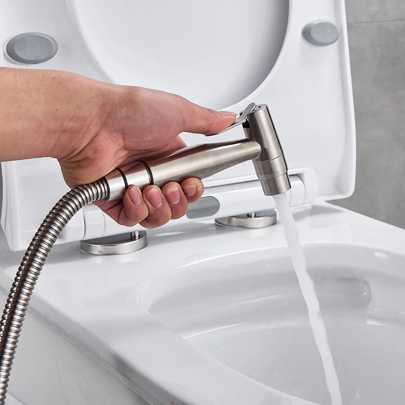 Насадка для биде из матового никеля на унитаз кран ручной нержавеющей стали с