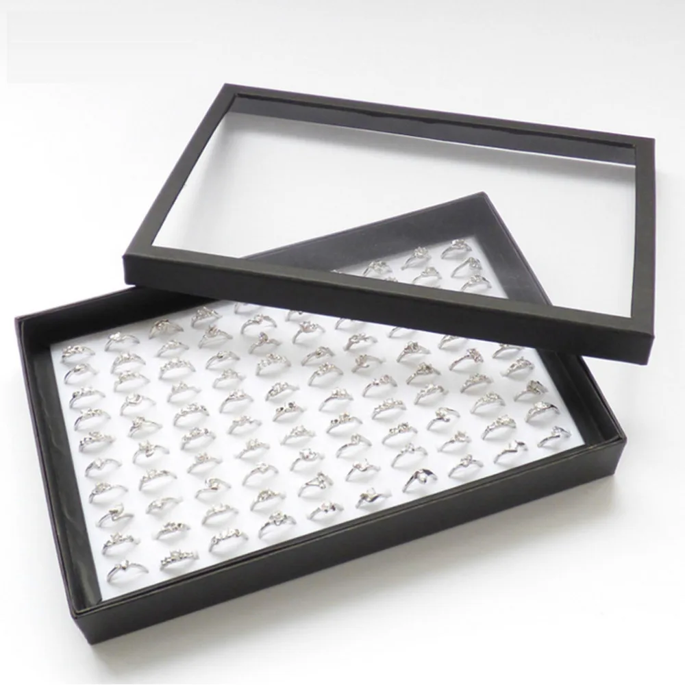 Органайзер держатель для украшений с черной и белой губкой 100 отделений|ear stud