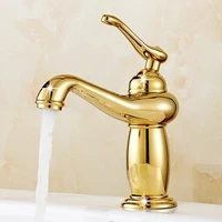 basin faucet brass bathroom sink mixer tap hot cold faucet deck mounted goldchrome lavatory tap magic lamp style water crane
