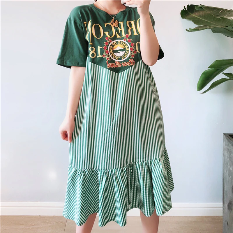 Новинка 2019 летнее платье для беременных женщин модное Повседневное с круглым