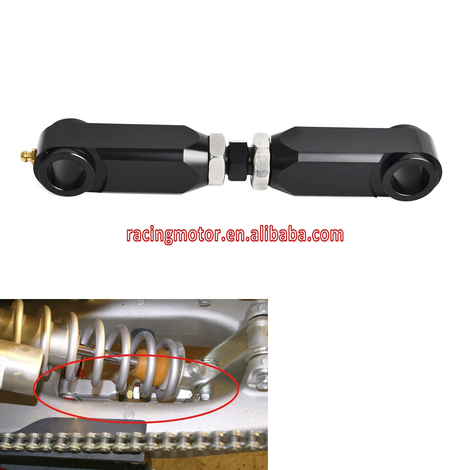 Регулируемый комплект для заднего понижения рычаг реле шатун Yamaha Raptor 350 660 600R 700