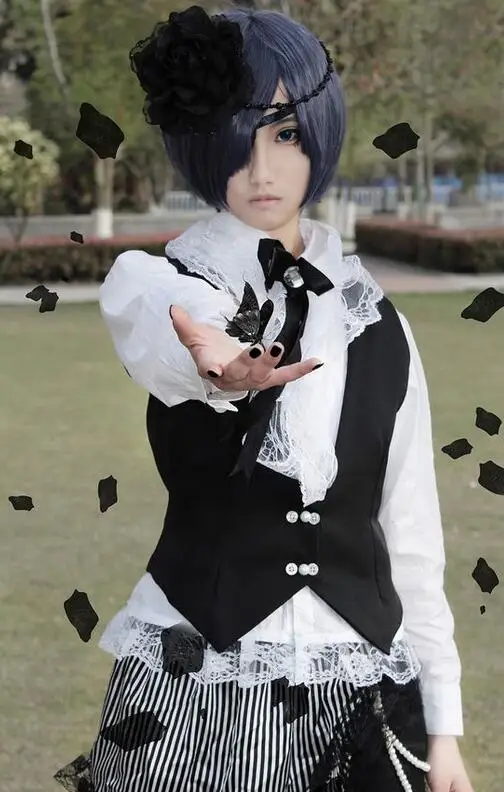 

Костюм с черной лилией для косплея kuroshitsuji Sky Phantomhive (8 шт.)