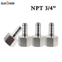 4pcs stainless steel hose barb 34 npt x 13mm barbhomebrew hardware pump fitting
