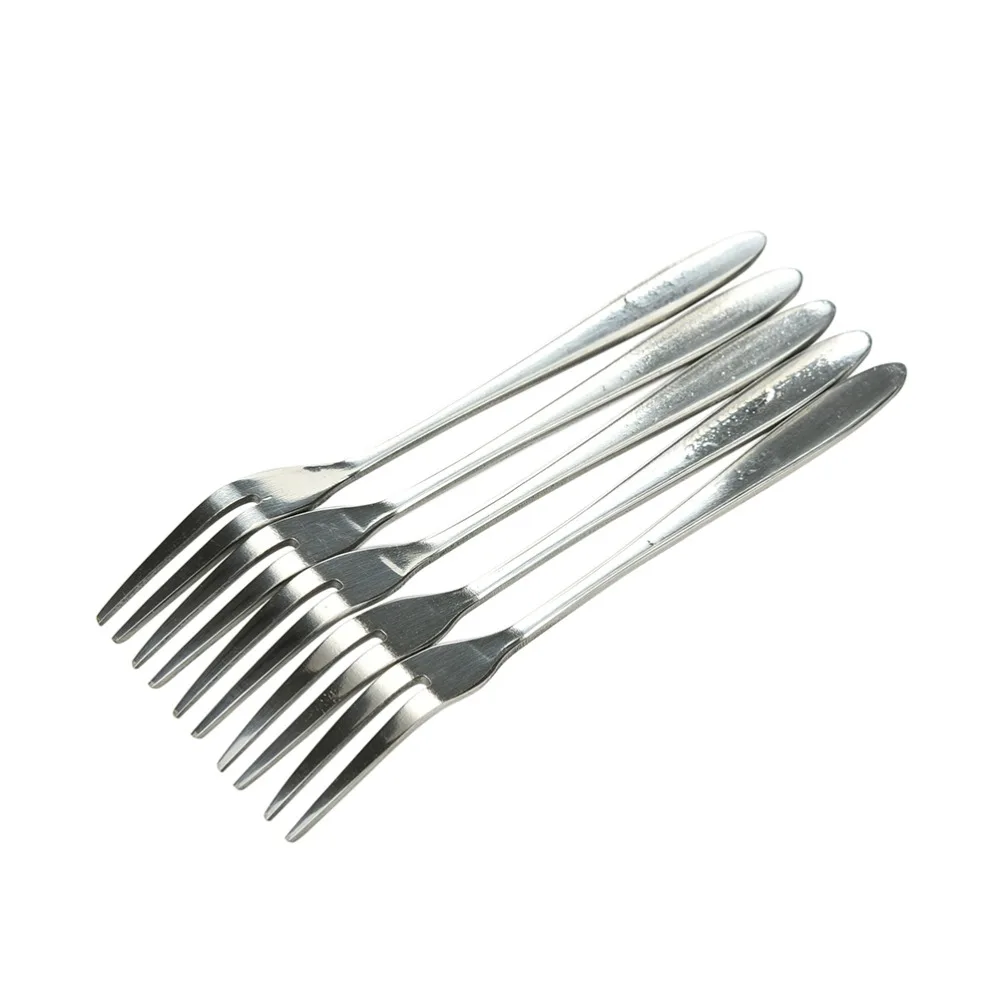 5 шт./пакет Высококачественная вилка для фруктов из нержавеющей стали десертов с
