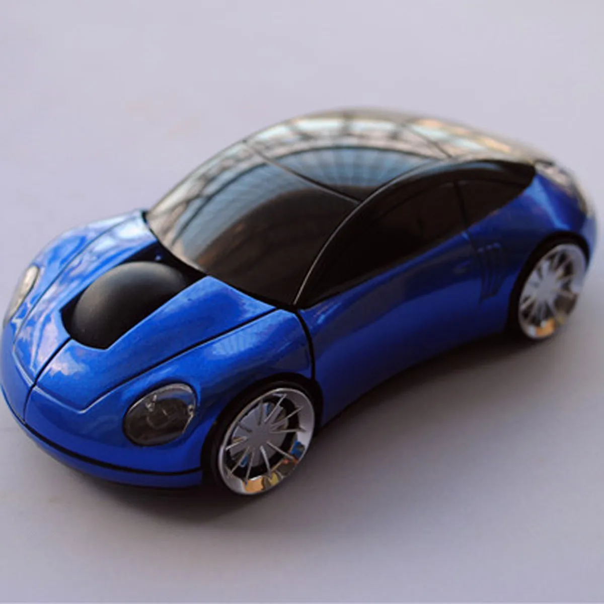 Портативная беспроводная мышь для геймера, 2,4 ГГц, USB, автомобильная форма, кнопка, Мини светодиодный, оптическая игровая мышь для ПК, ноутбука, компьютера, разные цвета - Цвет: Blue