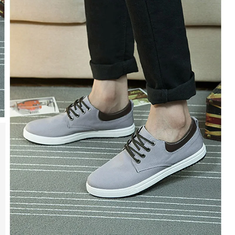 REETENE 2019 New Men Running Shoes Sports Comfortable Casual Mens Canvas For Lace-Up Flats Male Big Size 45 | Обувь
