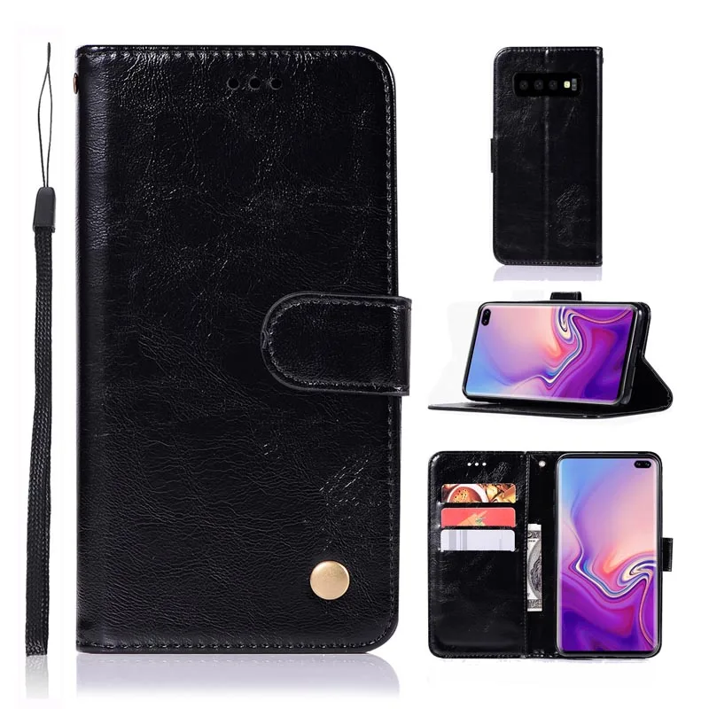 Ретро чехол для Samsung Galaxy S10 S8 S9 Plus S7 S6 Edge кожаный флип Note 9 8 5 S5 S10E Lite чехол|Бамперы| |