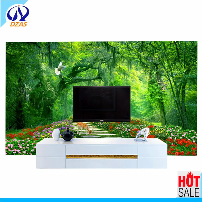 2018 3D Трехмерная пасторальная лесная тропа бесшовный ТВ фон настенная бумага лес