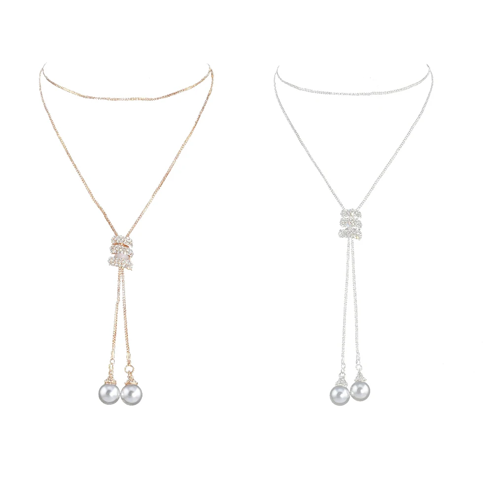 Модная подвеска-Шарм сплав стразы подвеска с кисточкой жемчуг длинная цепочка