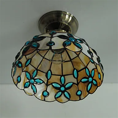 Ракушка Tiffany LED винтажные потолочные светильники для спальни гостиной