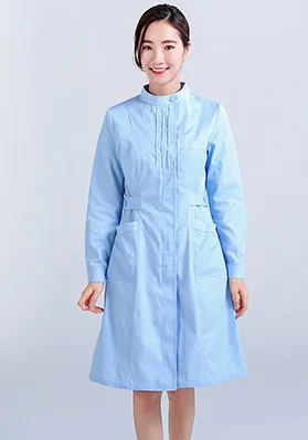 blue Женский зимний свитер, медицинская форма для салона красоты, медицинская униформа медсестры с эффектом потертости, одежда для стоматологической клиники с длинным рукавом, облегающая одежда - Цвет: blue