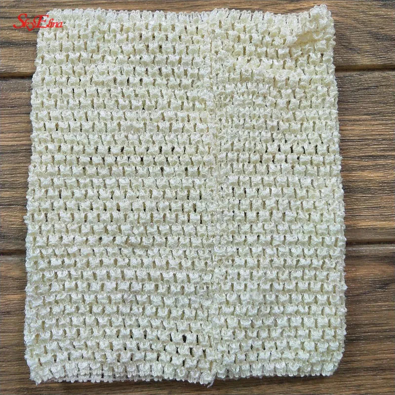 Milk white 9/6 дюймов, детская эластичная вязаная юбка-пачка ручной работы для маленьких девочек, широкий Топ для самостоятельной сборки, вязаная юбка 5Z - Цвет: Milk white