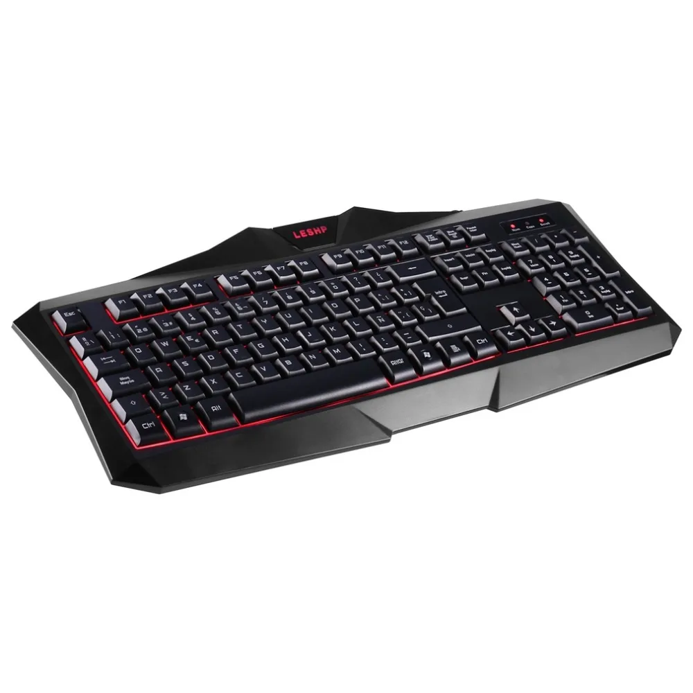 HS-5198 USB светящийся персонаж Проводная световая игровая клавиатура эргономичная