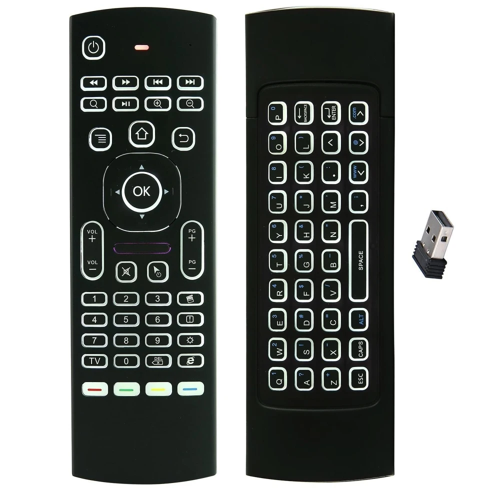 Беспроводная клавиатура Air Mouse 2 4G RF T3 с подсветкой для X96 tx3 mini A95X H96 pro Android TV Box