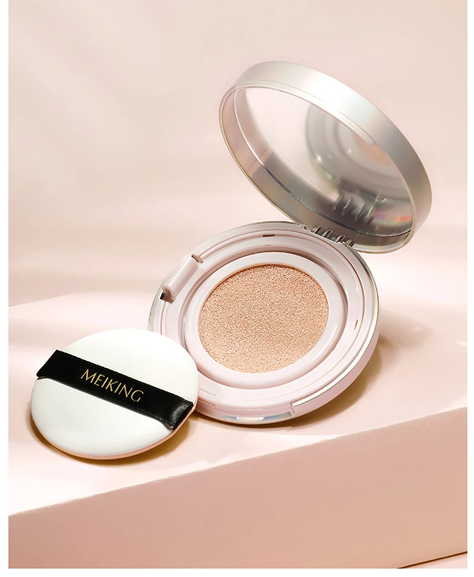 MEIKING Sunscreen Air Cushion BB CC Cream Glycerine Brighten Concealer Moisturizing Face Cream Foundation Makeup Bare Whitening