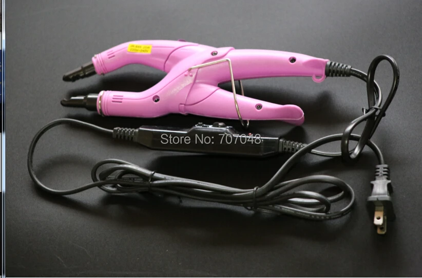 Утюжок для наращивания волос с терморазъемом розового цвета|connector mold|connector