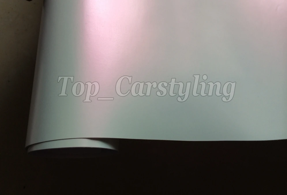 Сатиновая жемчужная белая и розовая виниловая пленка для автомобиля с воздушным