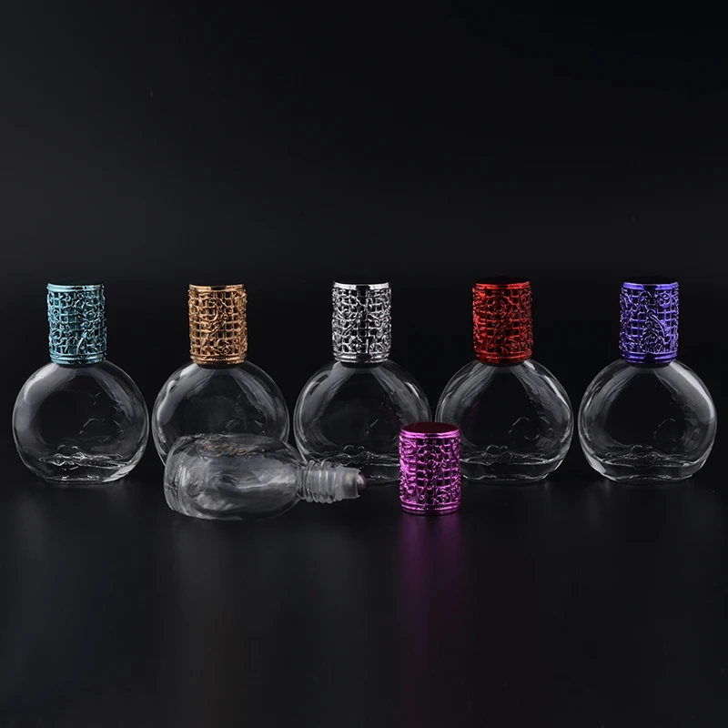 

MUB 13ml Mini Cute Glass Portable Perfume Bottle With Roll-on&Empty Perfume Case With alloy cover portable bottle