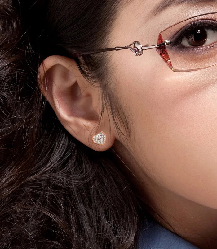 Серьги YUN RUO с блестящим кристаллом в виде сердца модные женские украшения из