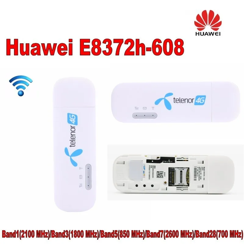 Разблокированный Huawei E8372 E8372h-608 Wingle LTE Универсальный 4G USB модем для автомобиля wifi