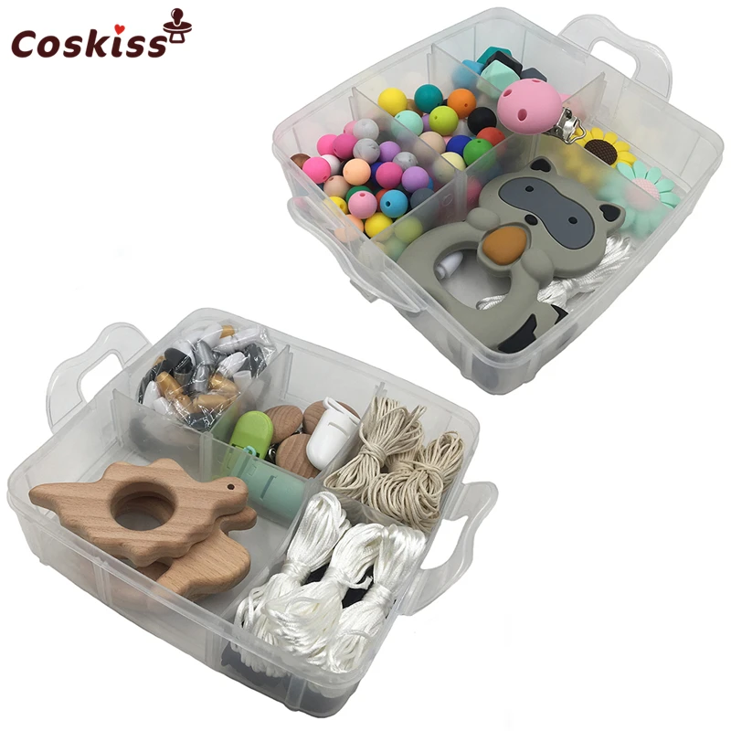 Детский Прорезыватель 2 в упаковке силиконовые бусины деревянный для зубов с