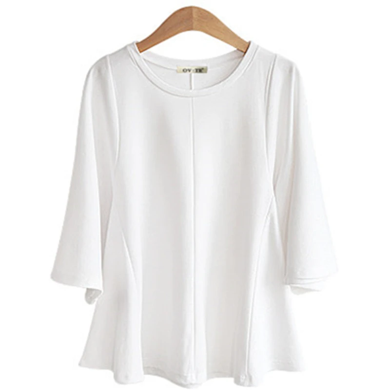 Весенне-летняя футболка женская одежда 2019 женские элегантные топы свободная