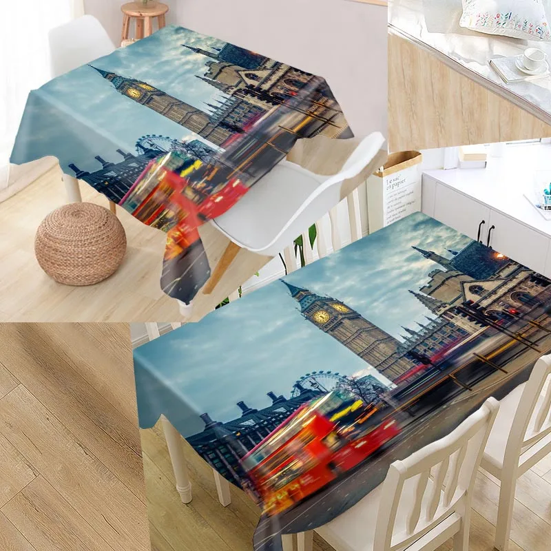 tablecloth Лондонская уличная скатерть с принтом, водонепроницаемая скатерть, большой размер, скатерти для кухни, свадебное оформление отеля - Цвет: tablecloth