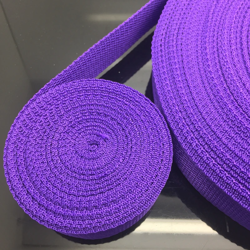 Purple 10 ярдов Длина 38 мм широкий ремень нейлоновая тесьма рюкзак Поясные Сумки ремесла - Цвет: Purple