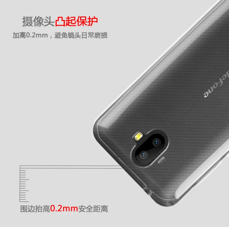 Прозрачный силиконовый чехол для Ulefone S7 телефон защитный случае принципиально
