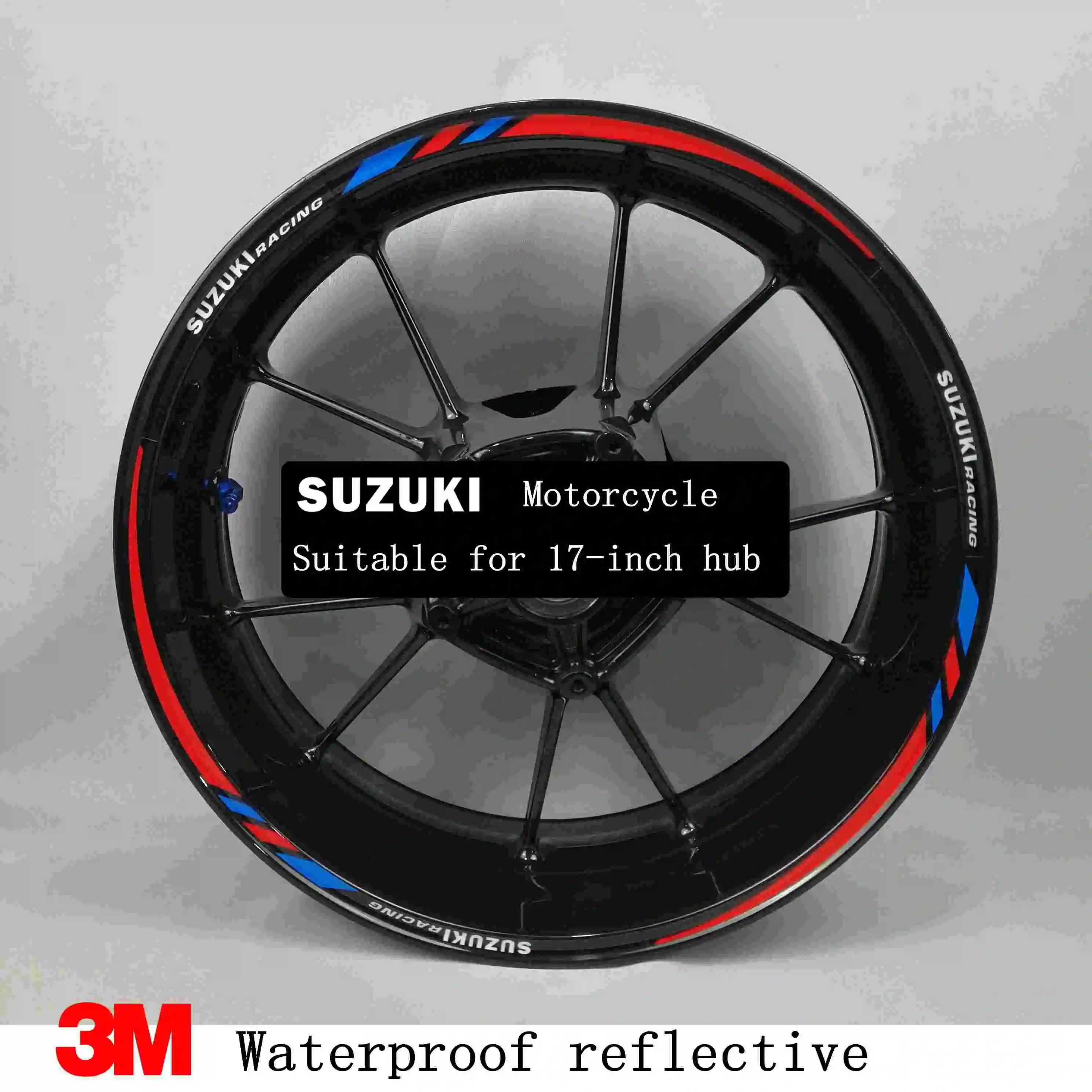 Для Suzuki GSXR750 мотоциклы колеса наклейки водонепроницаемый Светоотражающие Обода наклейки передние и задние пользовательские внутренний обод