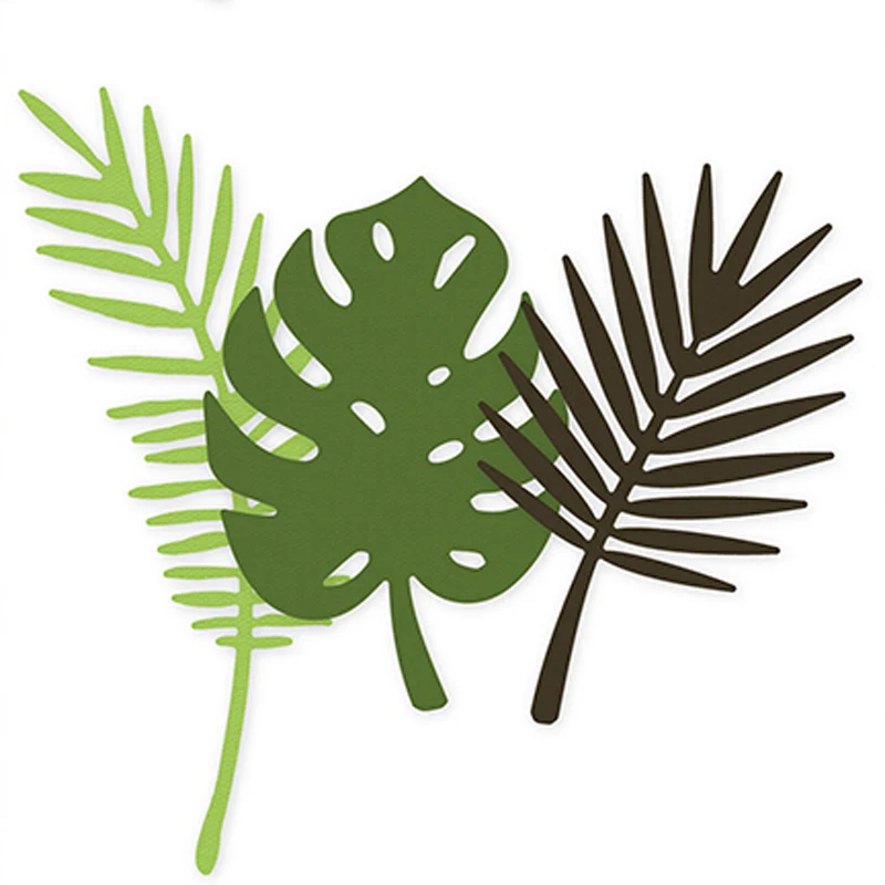 tropical leaves metal Cuttting dies Scrapbooking Craft Die cuts DIY Album decoration Embossing paper Card stencil 97*93mm