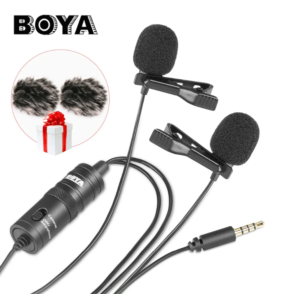 BOYA BY M1DM Label Lavalier микрофон 6 м boya3.5мм конденсаторный для iPhone samsung huawei смартфонов