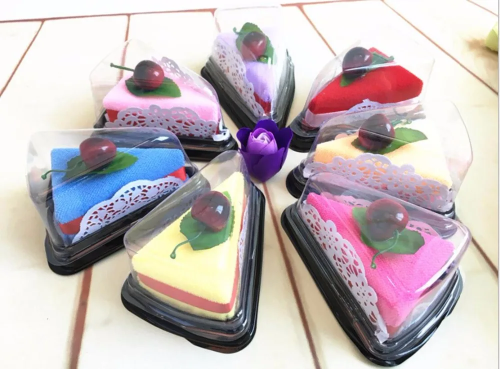 10pcs Mixed color Cake Style Towel Fibre Creative Towels For Wedding Party Birthday Favor Gift Souvenirs Souvenir | Дом и сад