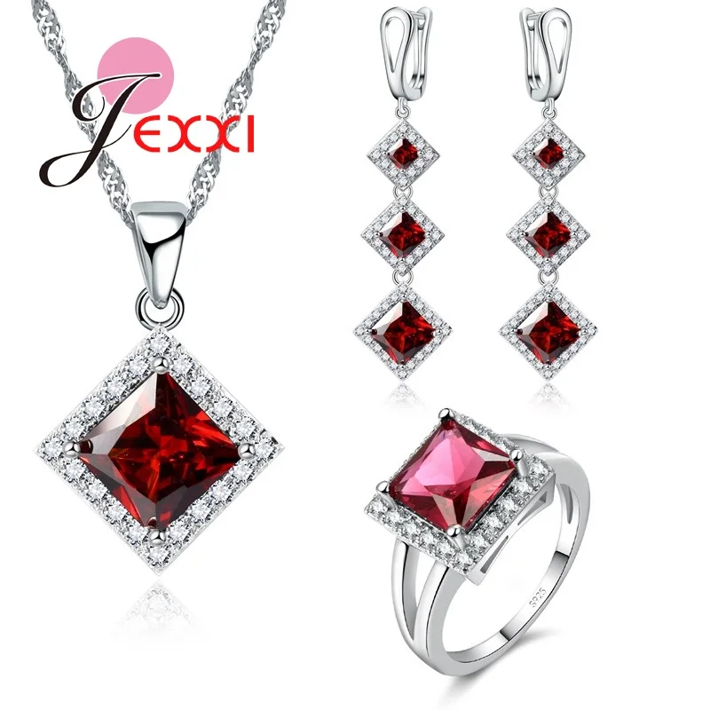 Комплект из колье серёг и кольца с фианитом|fashion jewelry set|jewelry setsjewelry sets fashion |